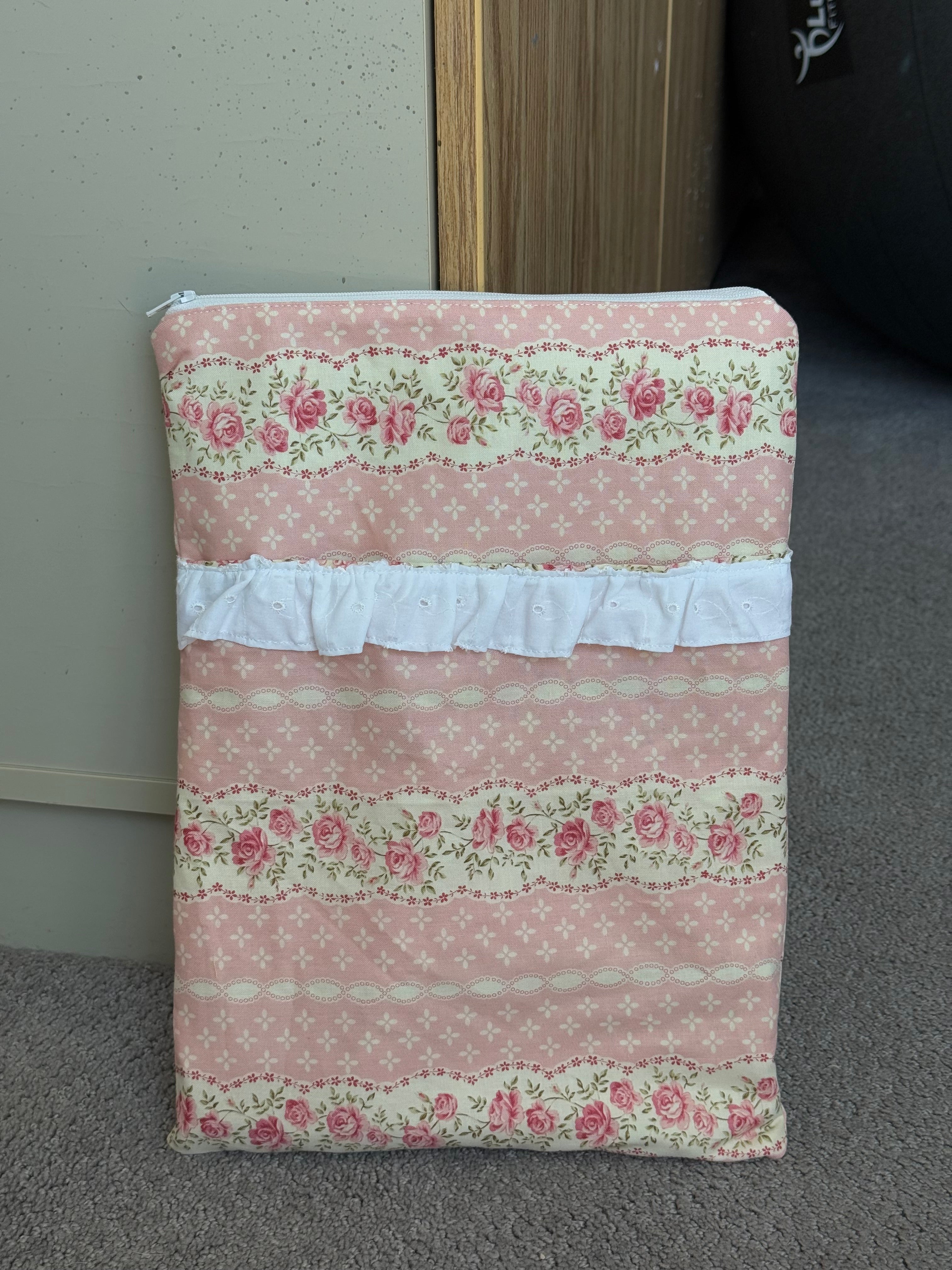 Pink floral computer case