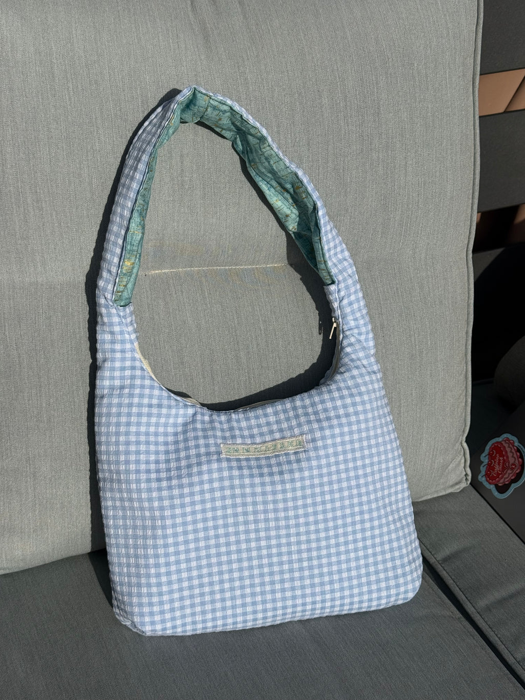 Gingham mini purse