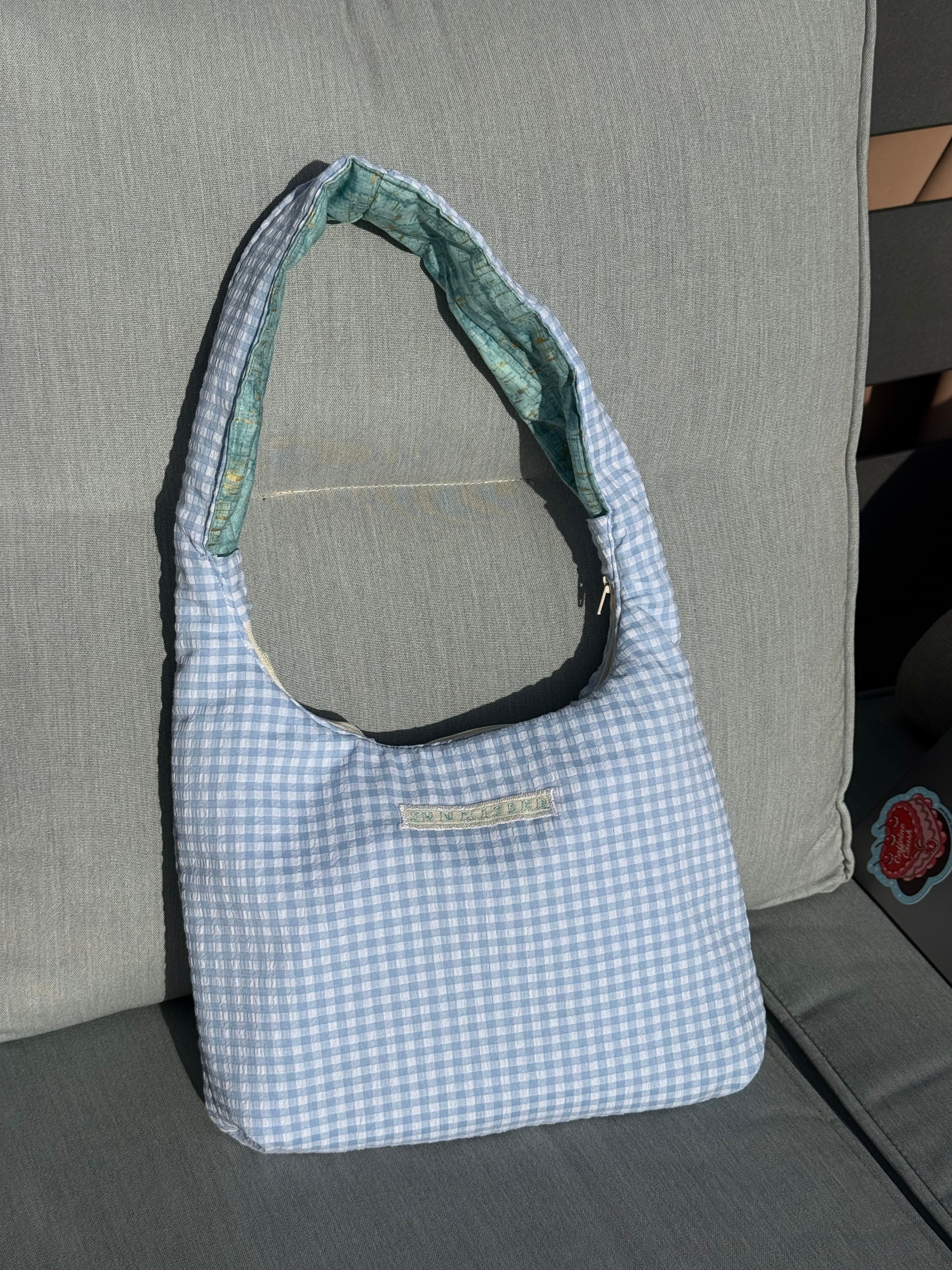 Gingham mini purse