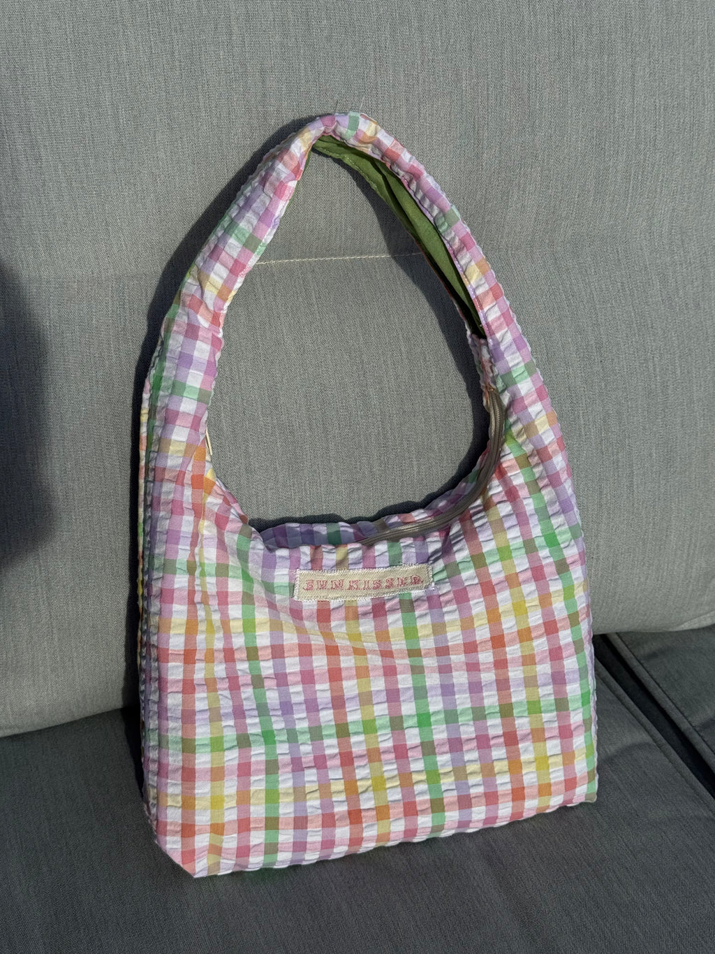 Gingham mini purse