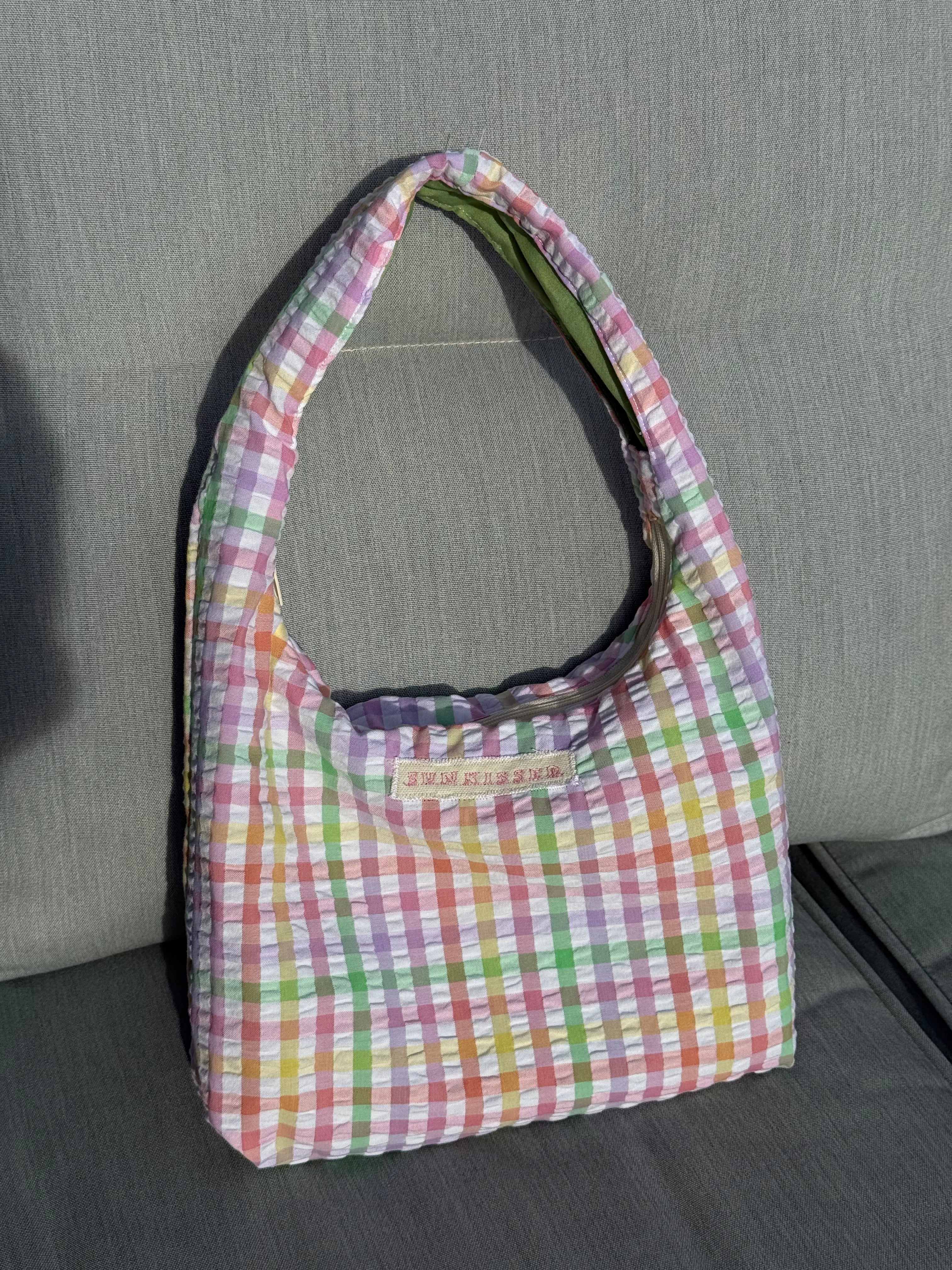 Gingham mini purse