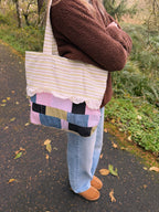 Ruffle Patchwork Tote