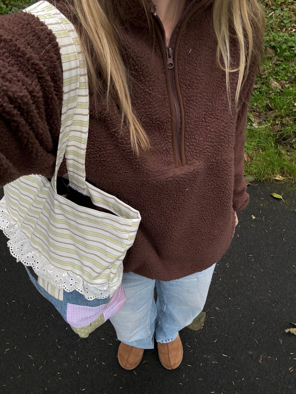 Ruffle Patchwork Tote