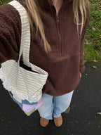 Ruffle Patchwork Tote