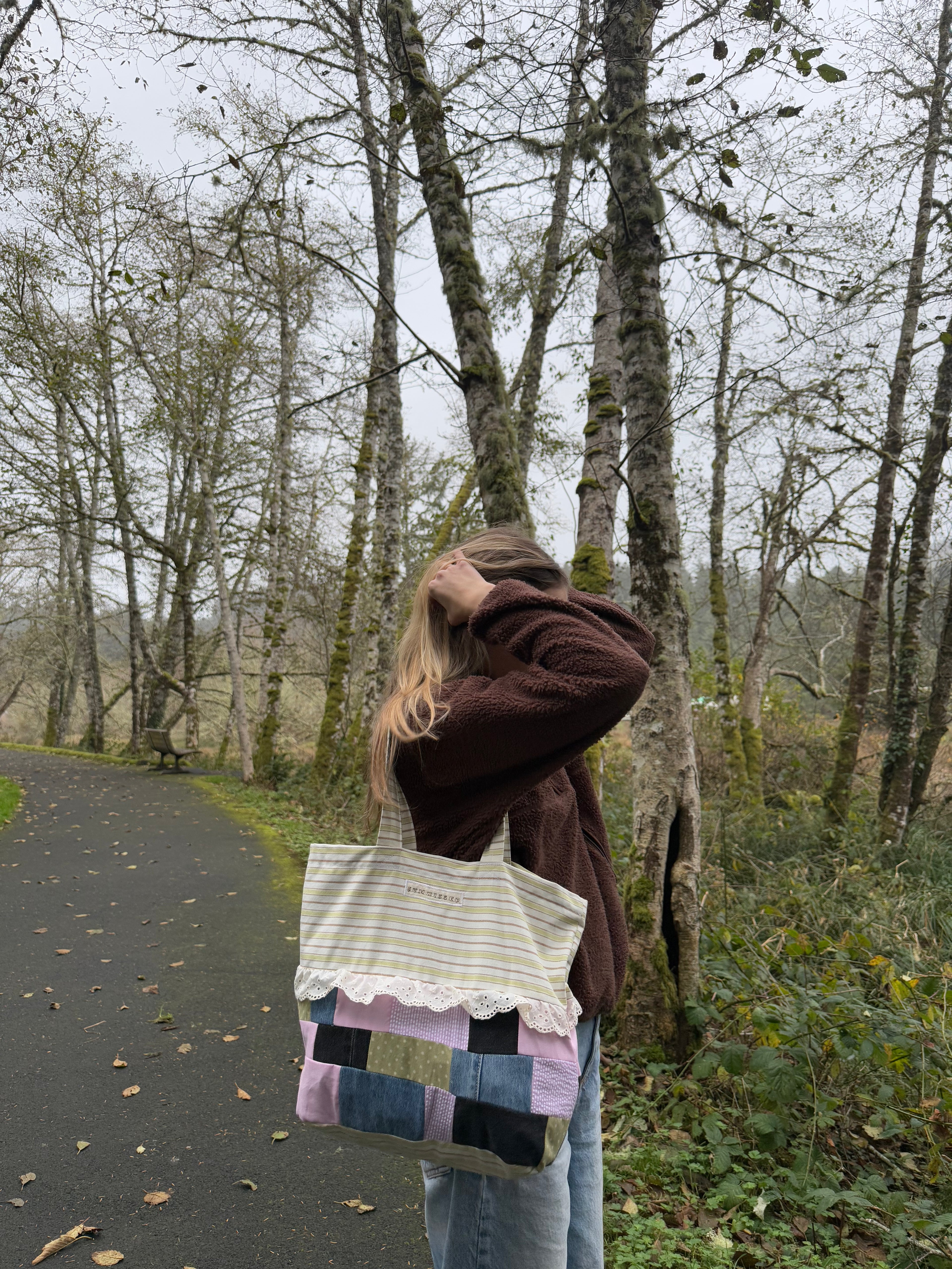 Ruffle Patchwork Tote