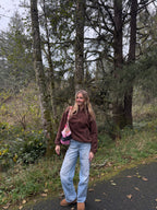 Pink Ruffle Patchwork Tote Bag