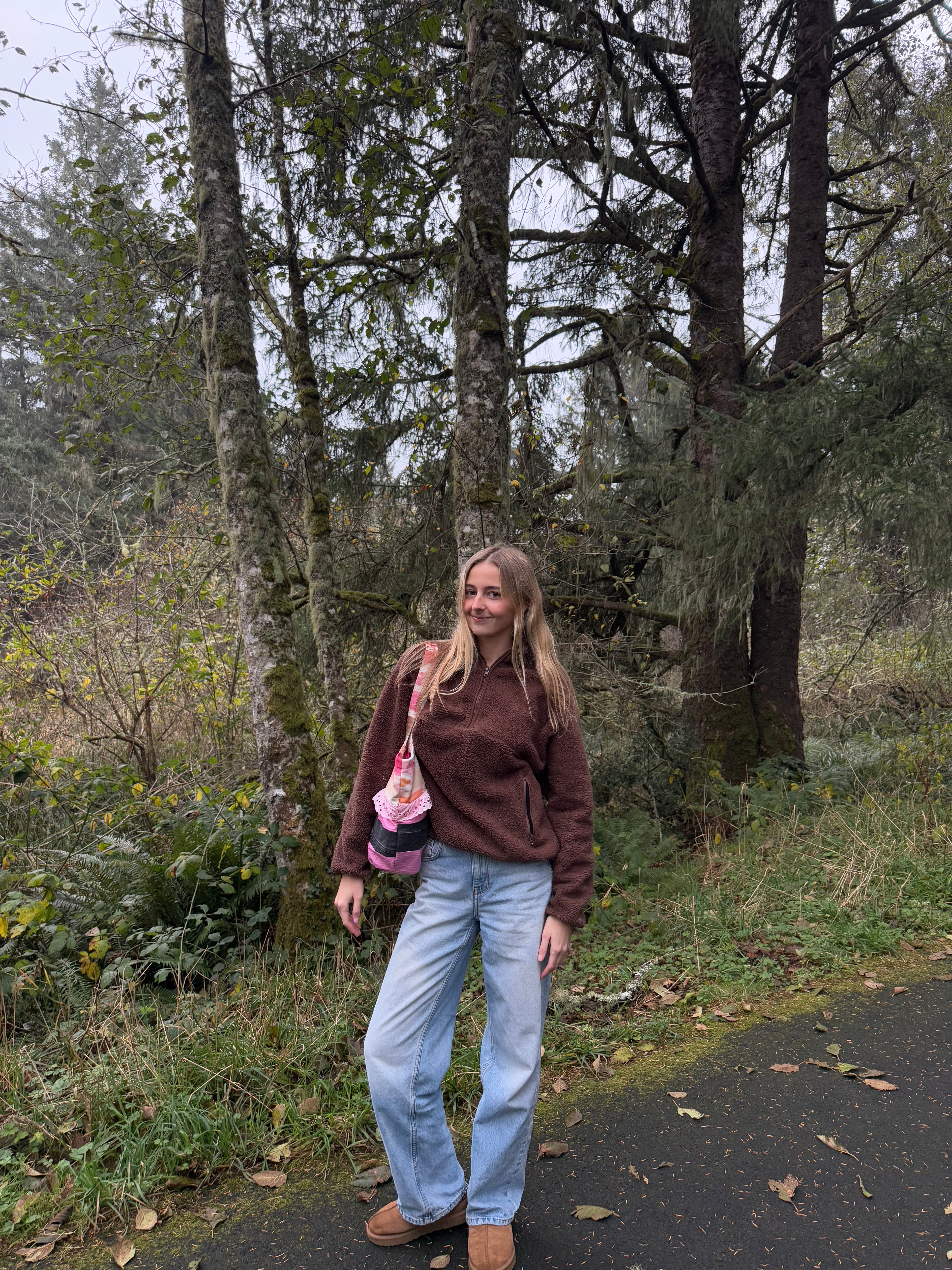 Pink Ruffle Patchwork Tote Bag